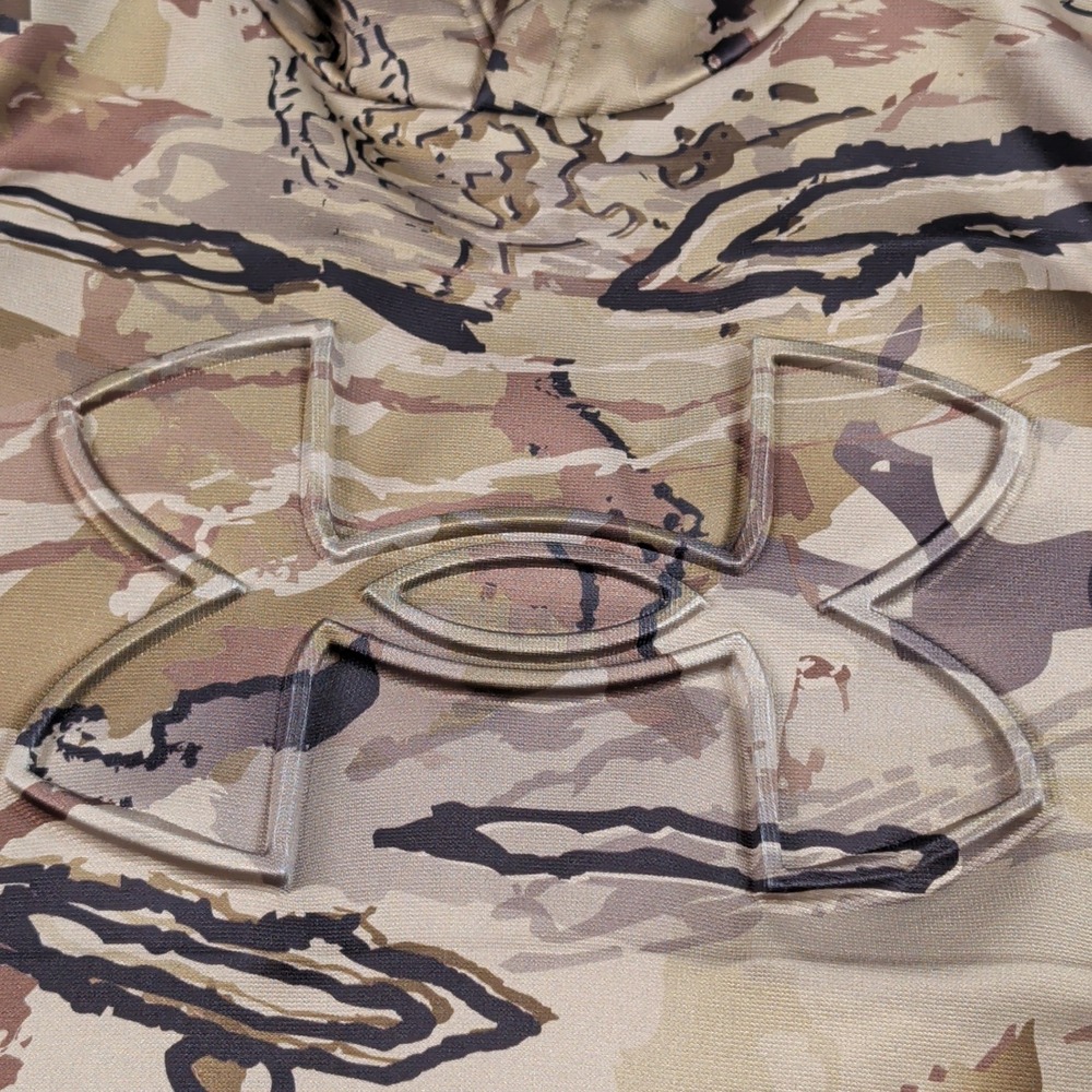 Under Armour Mens XXL Barren Camo Armour Fleece Hoodie Pullover 1360561 - Picture 3 of 11